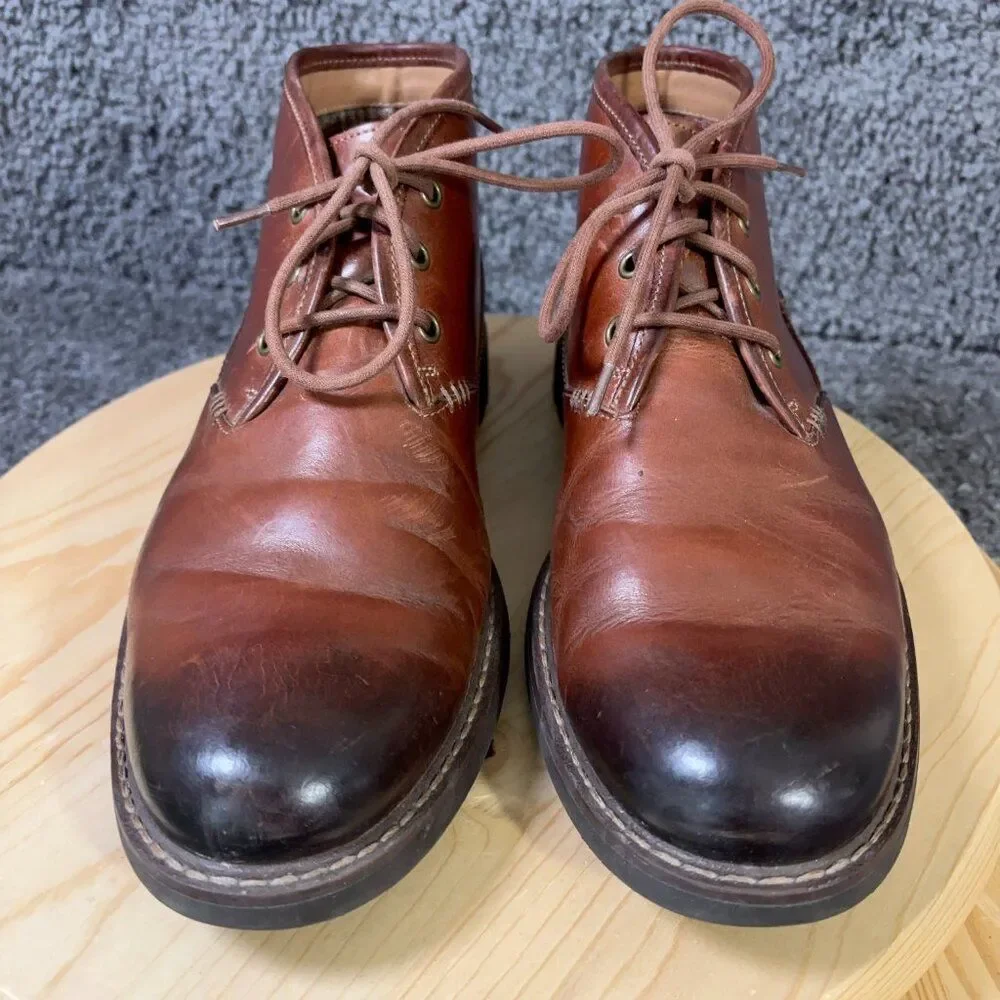 Clarks Montacute Duke Chukka Boots Mens Size 10 Burnished Leather Lace Up Ankle